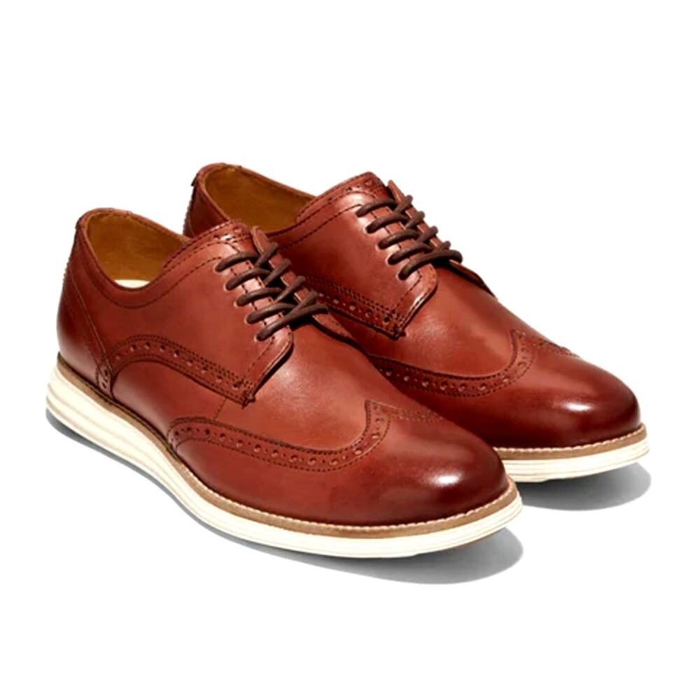 Cole Haan Woodbury Ivory Original Grand Wingtip Oxford Shoes Size 9.5M